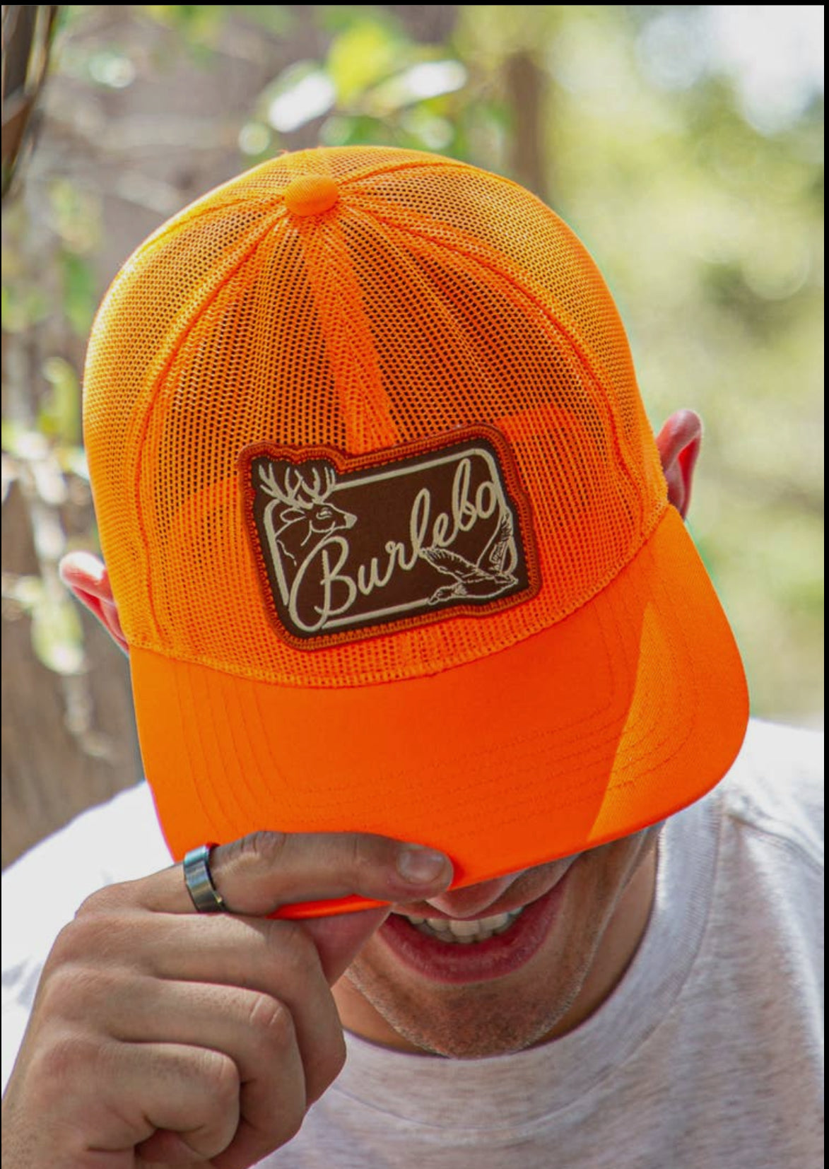 Bright orange burlebo hat