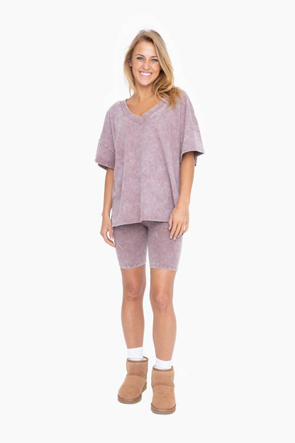 Cotton Blend Shirt and Shorts Set