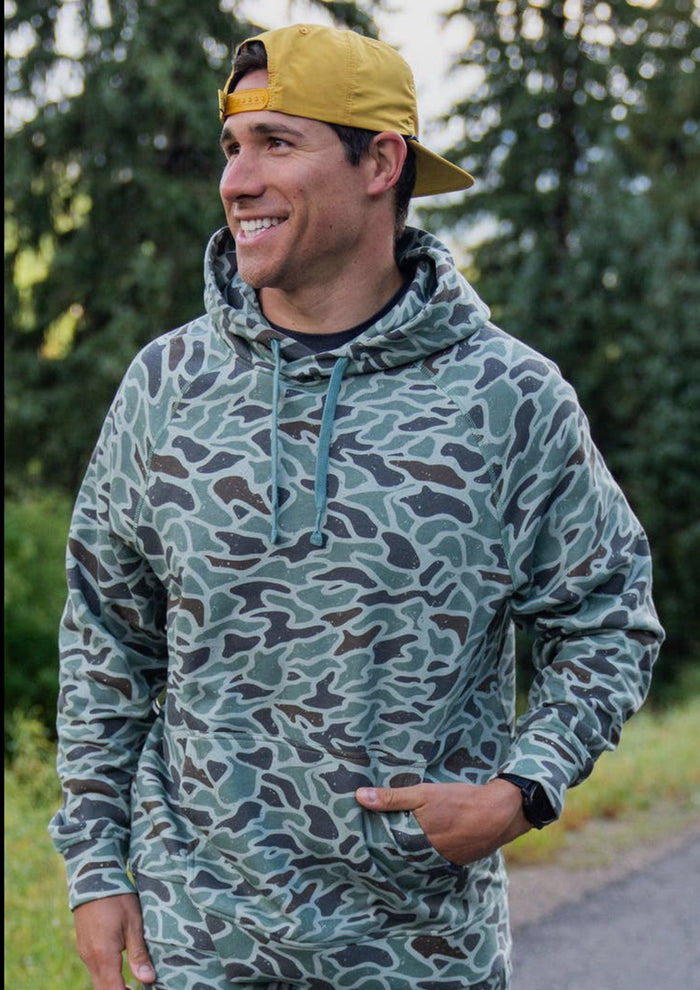 Fleece Hoodie - Retro Duck Camo - BURLEBO