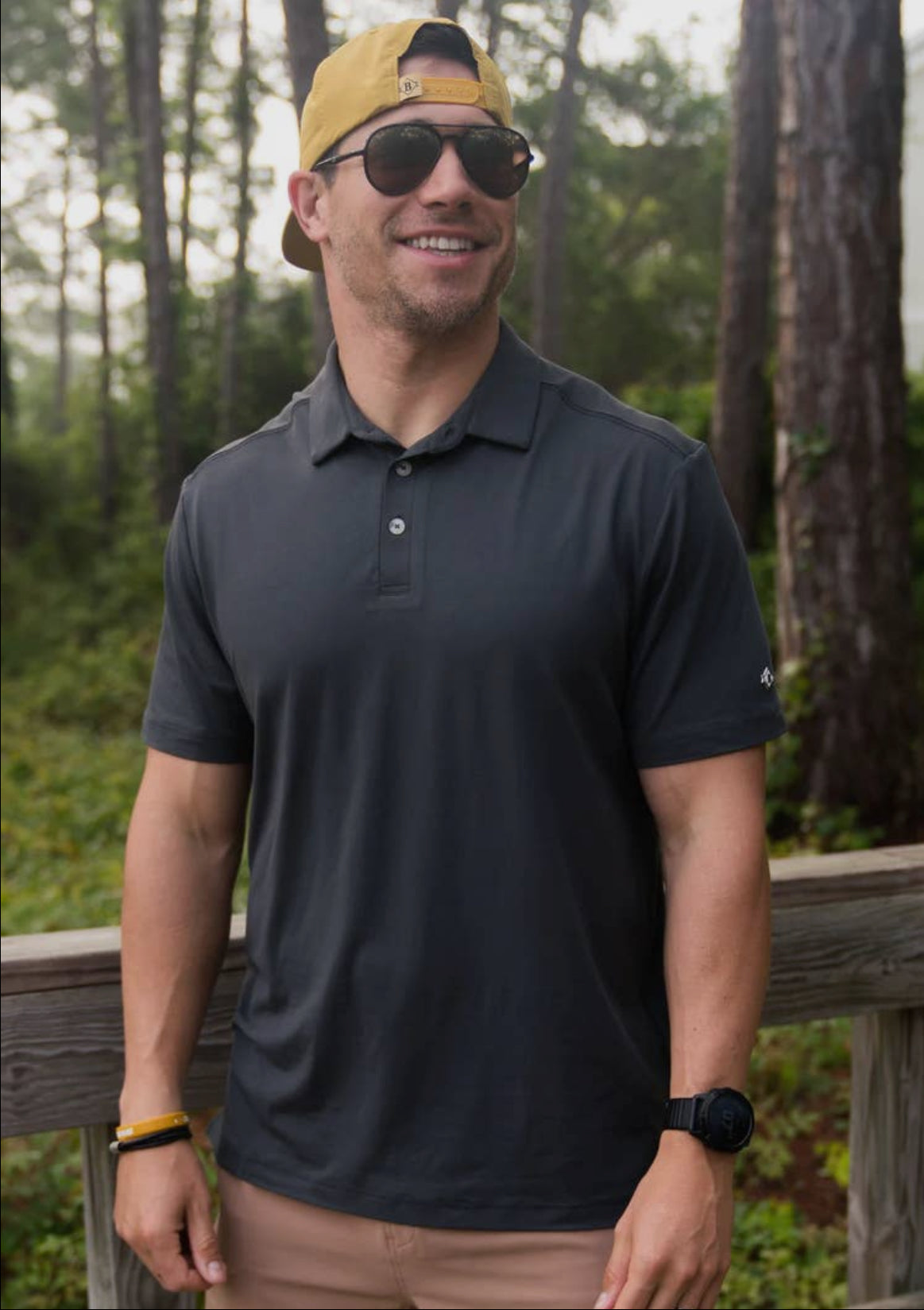 Gun Metal Grey Performance Polo - BURLEBO