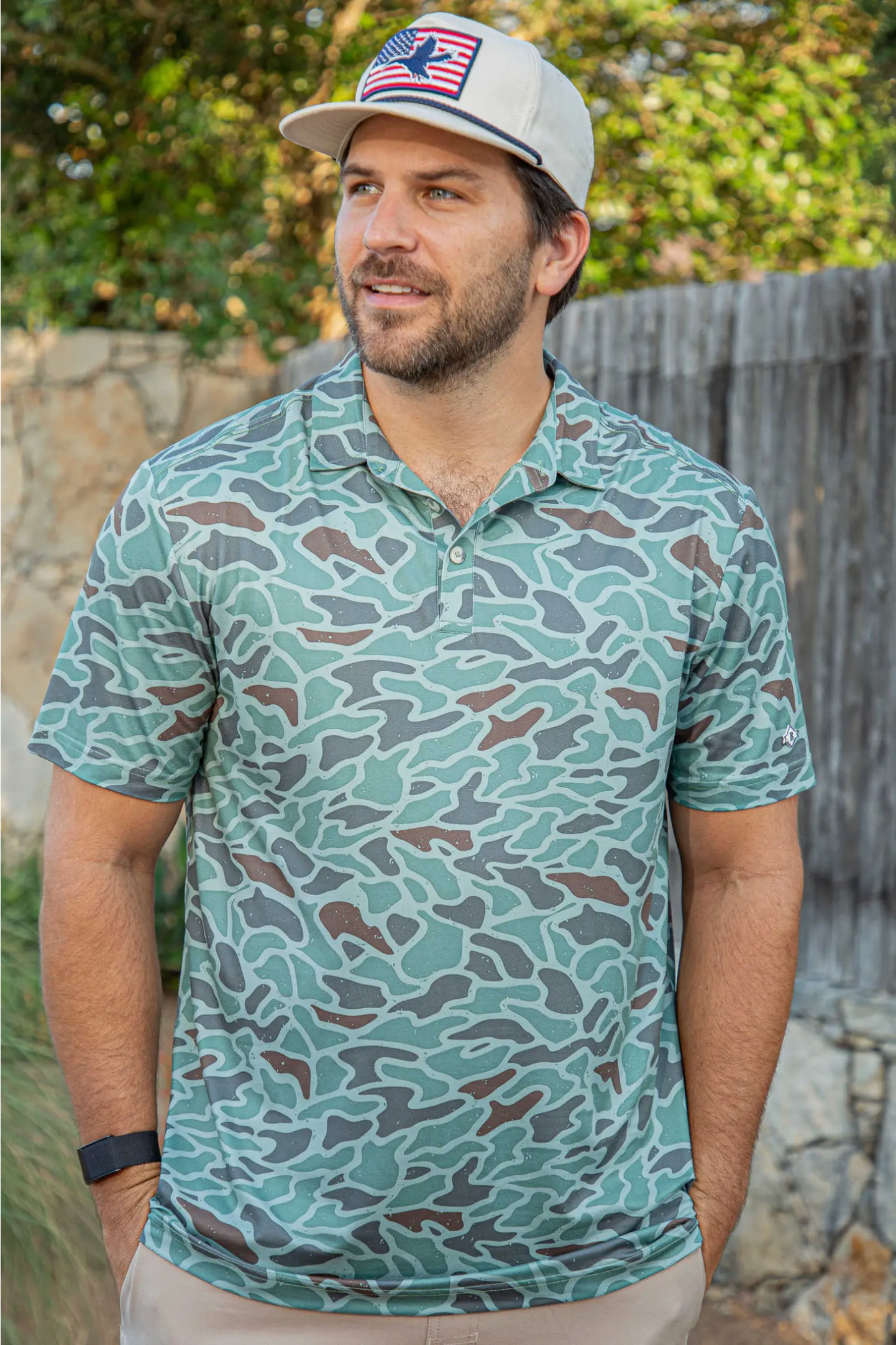 Performance Polo - Retro Camo Duck