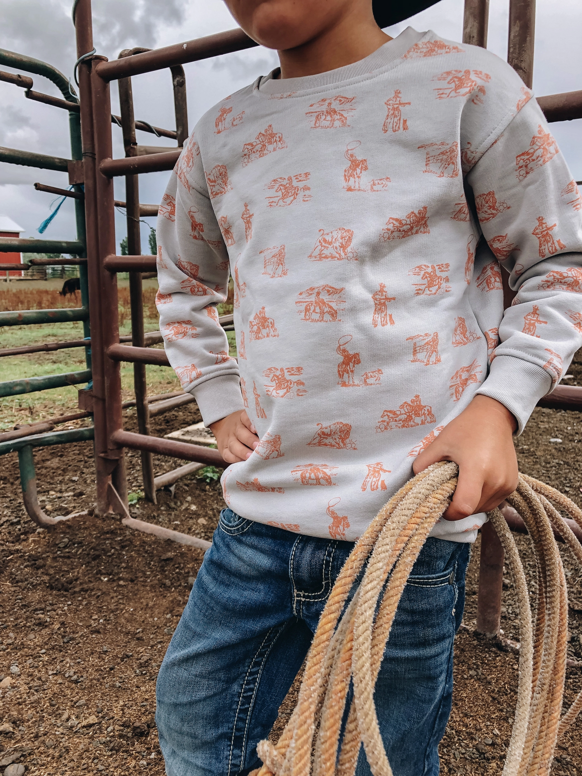 Buffalo Round-Up Organic Cotton Crewneck Sweatshirt