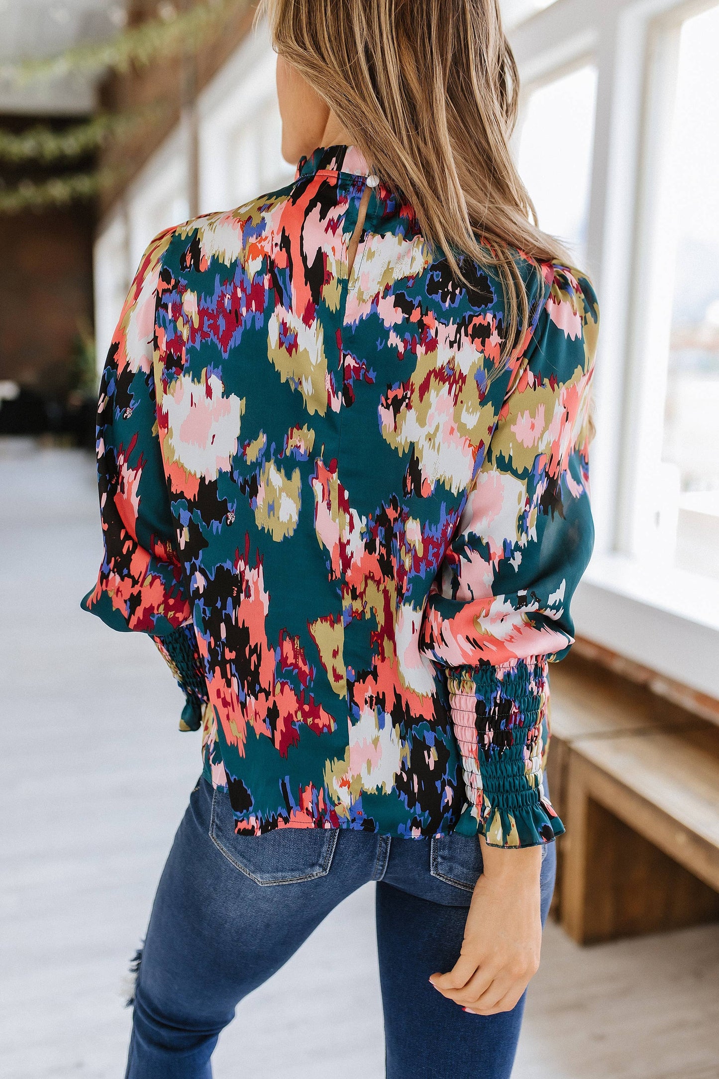 Brielle Abstract Print Blouse