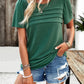 Pleated Short Sleeve T Shirt