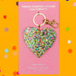 Keychain - Heart - Colorful Confetti