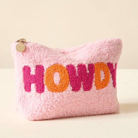 Pink Teddy Pouch - Howdy