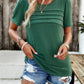 Pleated Short Sleeve T Shirt