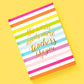 Notebook - Teacher Appreciation - Rainbow Stripes