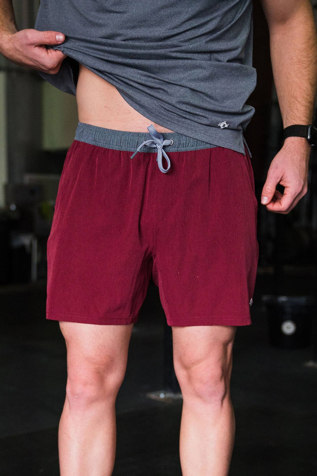 Athletic Short - Maroon - White Camo Liner