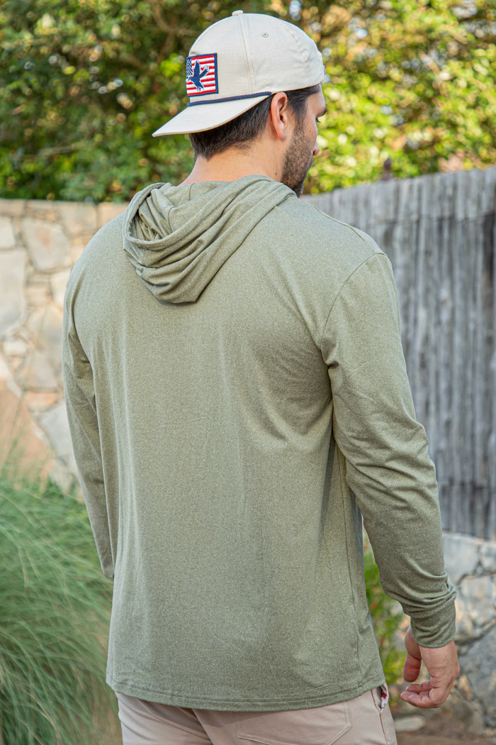 Performance Hoodie - Heather Sage - BURLEBO