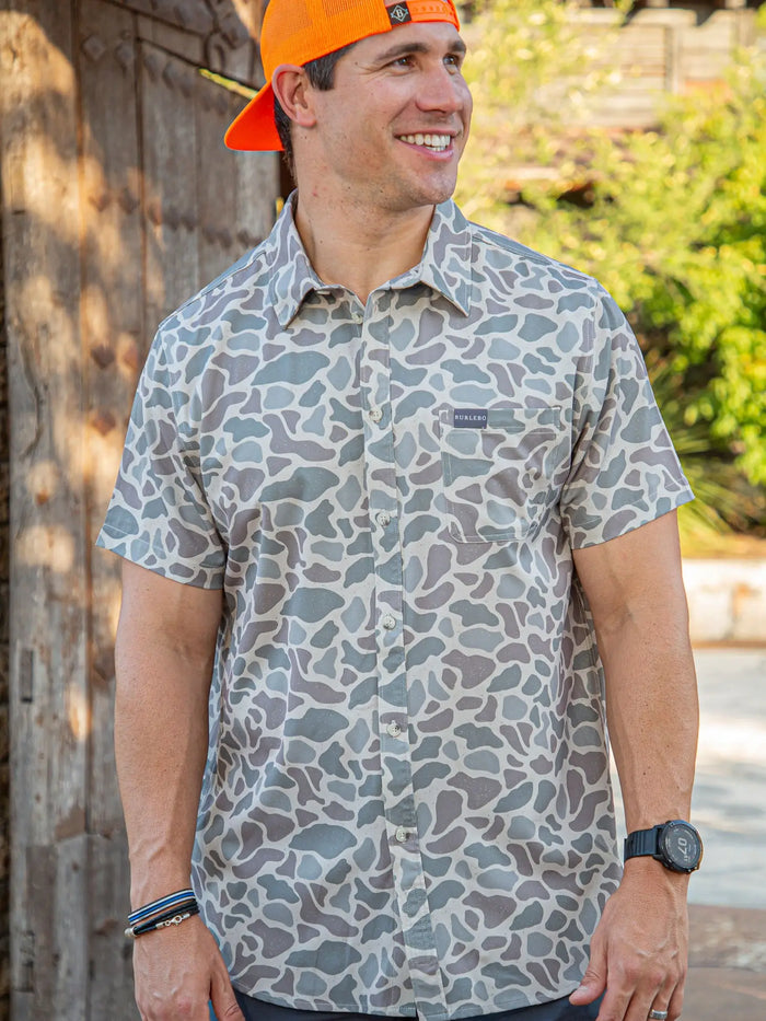 Performance Button Up - Classic Deer Camo - BURLEBO