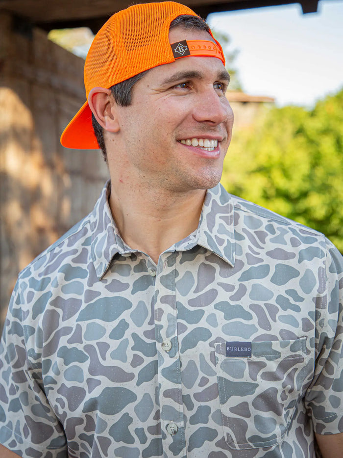 Performance Button Up - Classic Deer Camo - BURLEBO